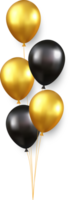 Gold schwarz Luftballons png