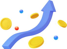 3d tillväxt stock Diagram png