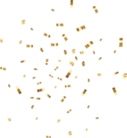 chute brillant d'or confettis png