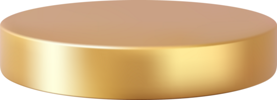 3d goud ronde podium png