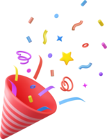 3D Party popper png