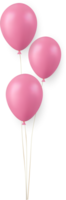 3d Rosa glücklich Geburtstag Luftballons png