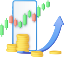 3d mobile Telefono finanziamento attività commerciale grafico png