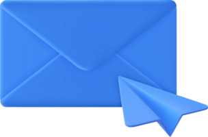 3d closed mail envelope icon png