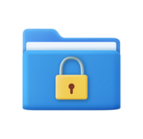 3D Folder with Lock. png