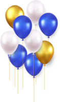 white gold blue balloons png