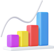 3d Geschäft Bar Graph Strategie Konzept png