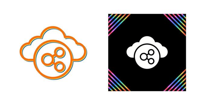 icono de vector de computación en la nube