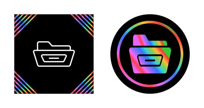 abierto archivo carpeta vector icono