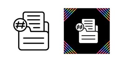 Document Numbering Vector Icon