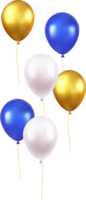 blanco oro azul globos png