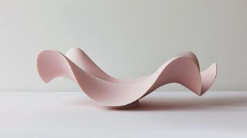 AI generated Abstract Pink Sculpture in Modern Art Style photo