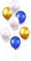 white gold blue balloons png