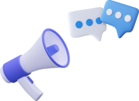 Megaphone with messages icon png