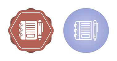 Notepad with pen Vector Icon