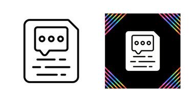 Document Insert Comment Vector Icon
