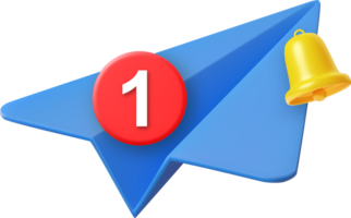 3d Papier Flugzeug Symbol. png