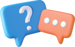 3d rendering faq icon, png