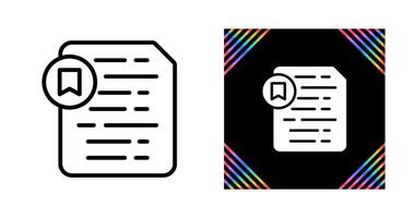 Document Insert Bookmark Vector Icon