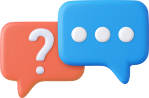 3d rendering faq icon, png