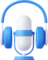 3d headphones and Microphone png