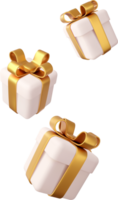 3d white gift boxes png