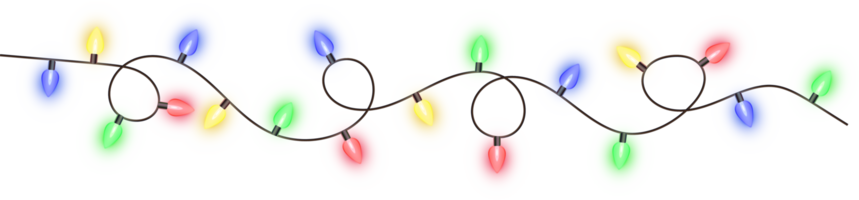 Kerstmis kleur lichten png