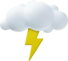 Weather icon Lightning 3d png