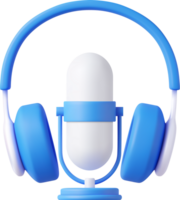 3d headphones and Microphone png