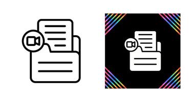 Document Insert Video Vector Icon