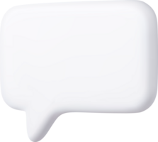 3d Blank speech bubble pin png