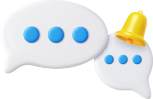 3d Vide blanc discours bulle épingle png