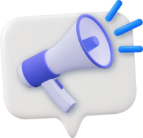 3d megaphone speaker png