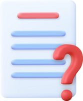 document list with question mark icon png