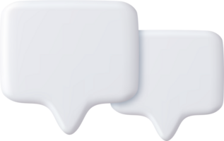 3d Blank white speech bubble pin png