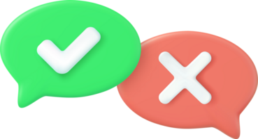 tick check mark and cross mark symbols png