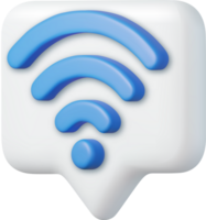 3d conversa ballon com uma Wi-fi png