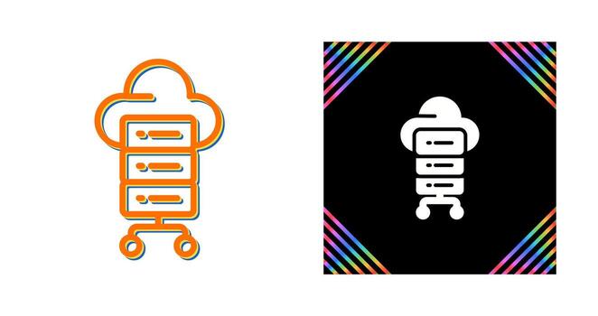 icono de vector de computación en la nube