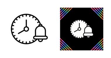 Clock with reminder bell Vector Icon