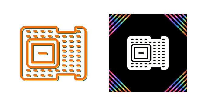 icono de vector de procesador