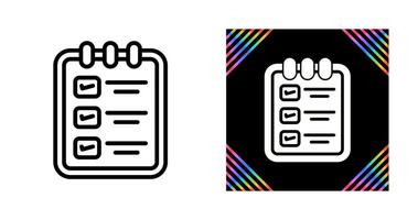 Memo pad with checklist Vector Icon