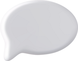 3d Blank speech bubble pin png