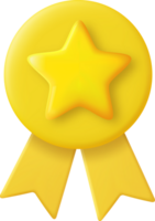 3d Winner medal with ribbon. png