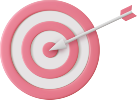 3d Arrow hit the center of target png