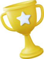 3d campione trofeo, oro tazza. png