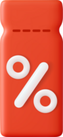 3d sconto buono con percentuale cartello png