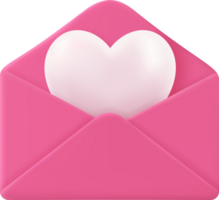 amor coração dentro carta mensagem png