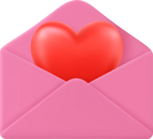 love heart in letter message png