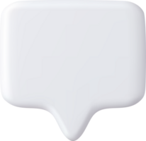 3d Blank speech bubble pin png