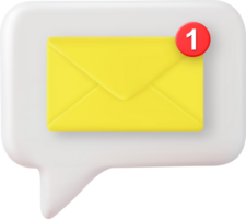 Icono de correo electrónico 3d png